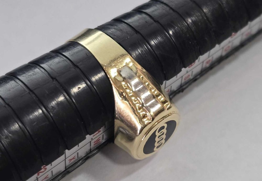 Златен мъжки пръстен 14 карата Audi