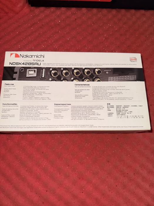 NAKAMICHI Amplificator cu DSP 8 canale, 4 canale amplificate 4X70W, USB, Bluetooth si A2DP