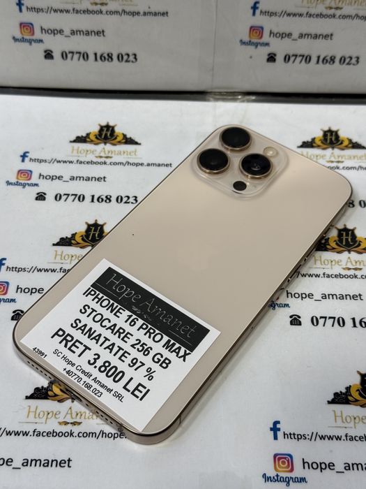 Hope Amanet P7 Iphone 16 Pro Max 256 Gb