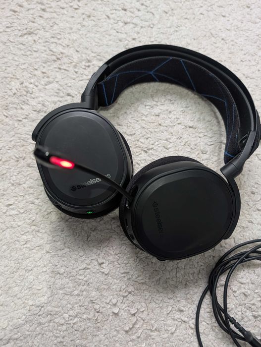 Căști wireless gaming SteelSeries Arctis 7P Black (PS5 / PC / Switch) – pernuțe noi