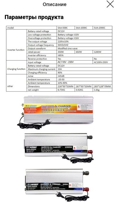 Инвертор 12>220в