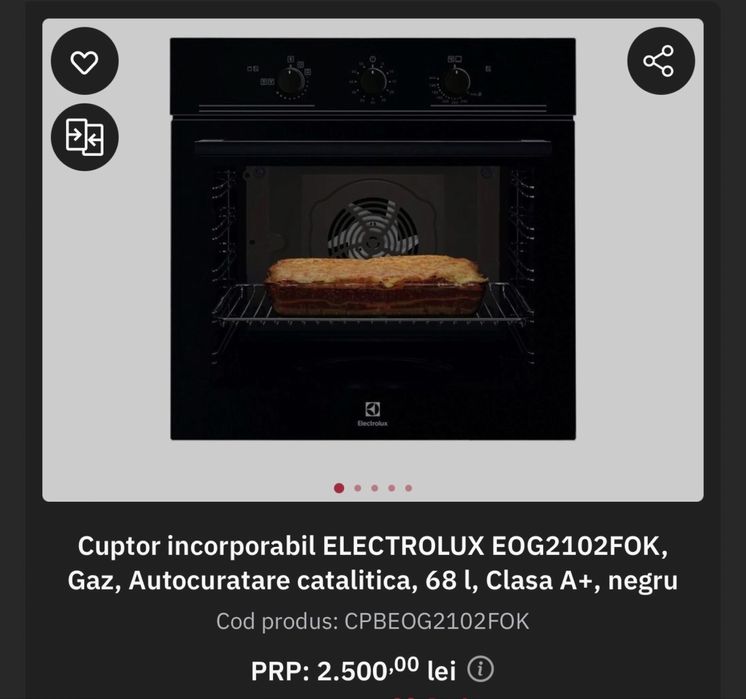 Cuptor incorporabil gaz Electrolux