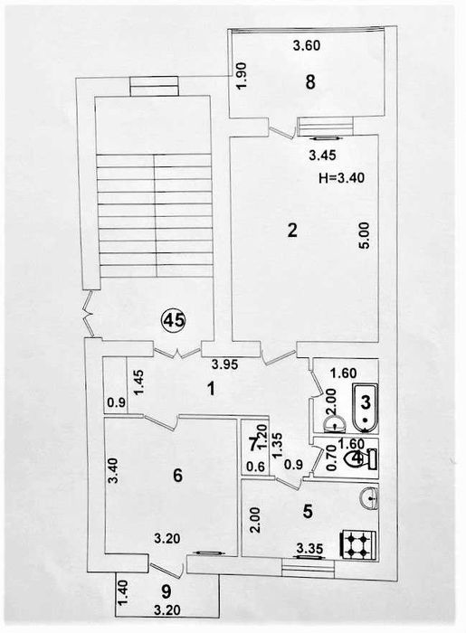 Чиланзар Высокопотолочка, 2 комнатная