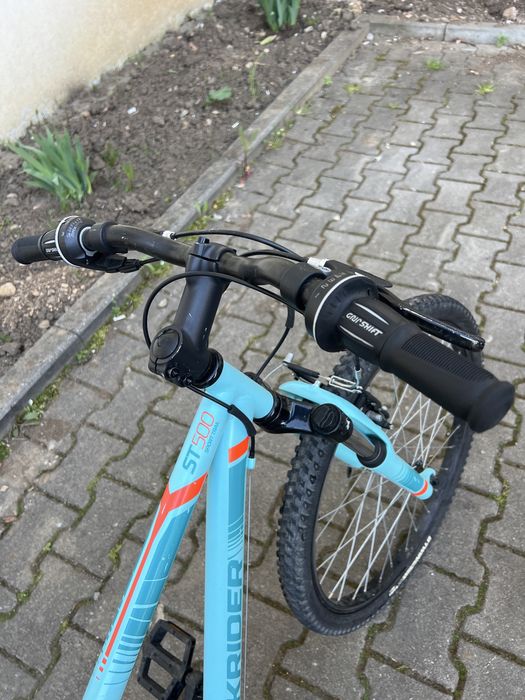 Vand bicicleta MTB Rockrider ST500  24 inch turcoaz copii 9-12 ani
