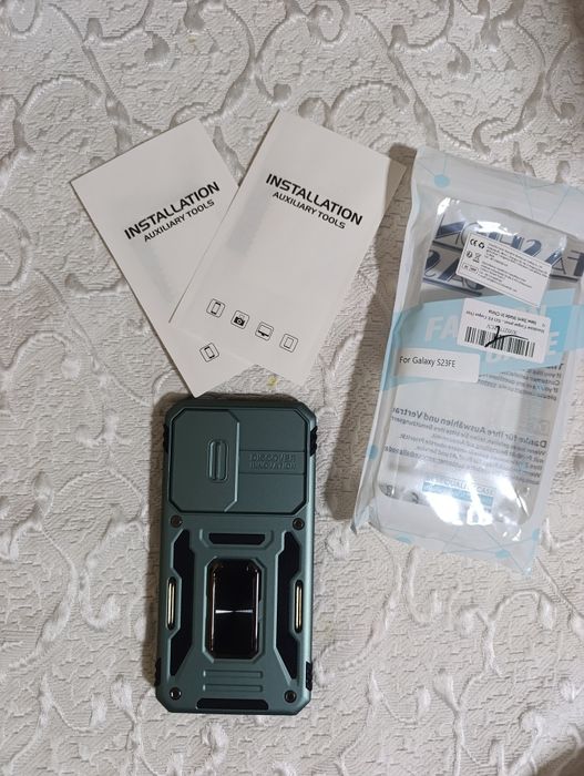 Удароустойчив кейс за galaxy s23 с 2 протектора в комплектам