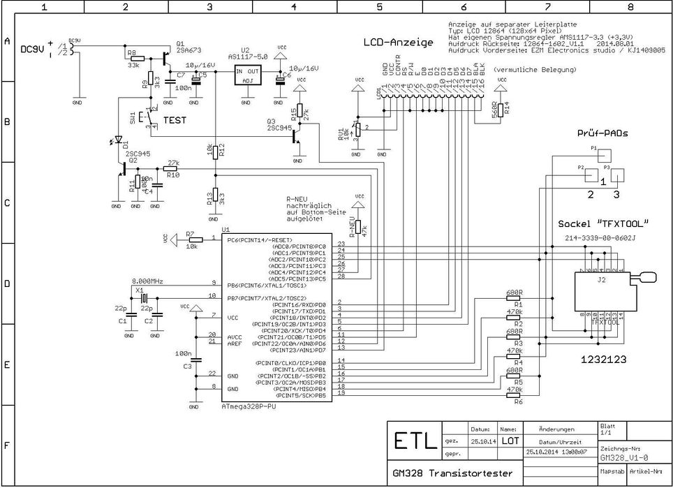 mufa telefon tableta Tester ESR LCR tranzistori,condensatori,rezistente, bobine, mosfet