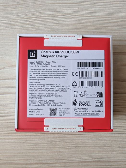 Безжично магнитно зарядно OnePlus Airwock 50 w