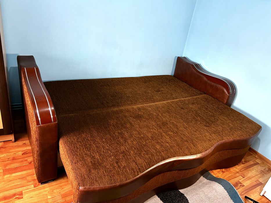Mobilier cameră/dormitor + canapea extensibilă | Set complet modern | Stare foarte bună