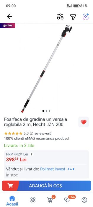 Vand foarfecă telescopica hecht jzn 200 cu garantie