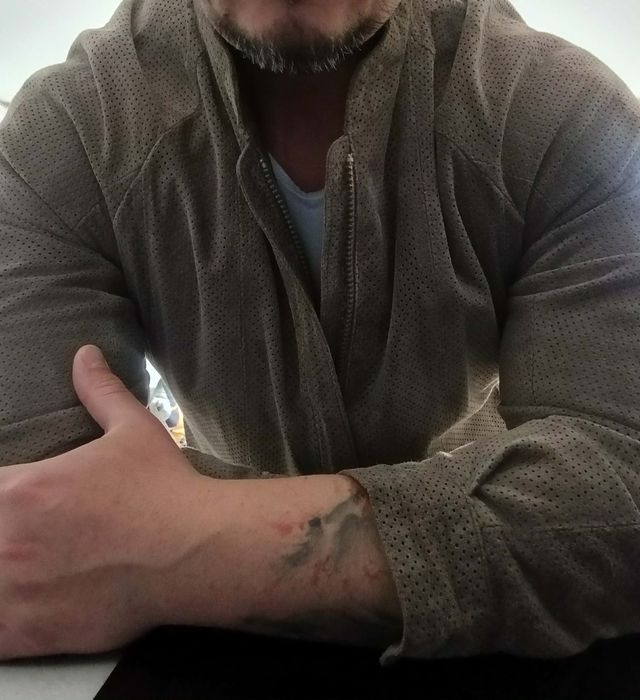 Мъжко кожено яке (L)