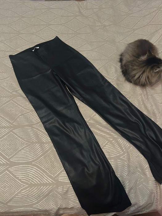 Кожаные штаны с теплой подкладкой