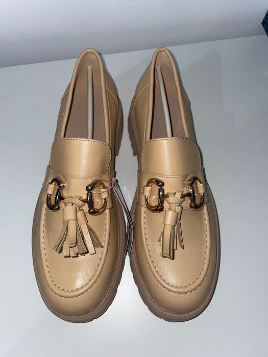 Loafers bej cu talpă groasă – Mărimea 41 – NOI