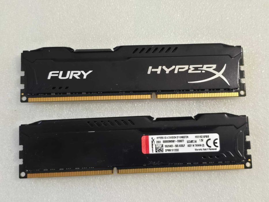Kit Memorie RAM 16GB (2x8GB) DDR3 Kingston HyperX Fury Black, 1866MHz