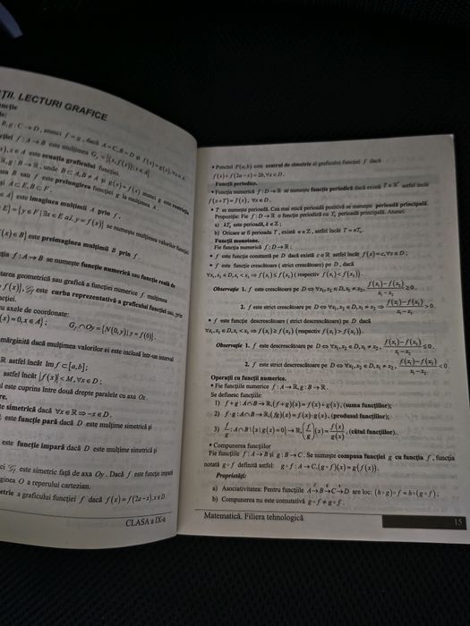Manuale și culegeri de matematică clasele VIII-XII