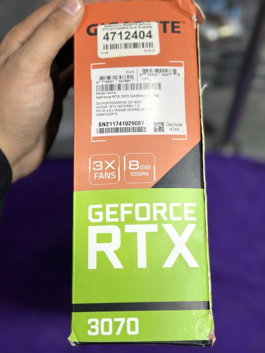 Gigabyte RTX 3070 8gb