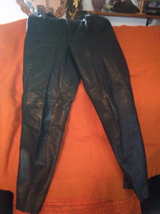 Pantaloni de piele naturala fina