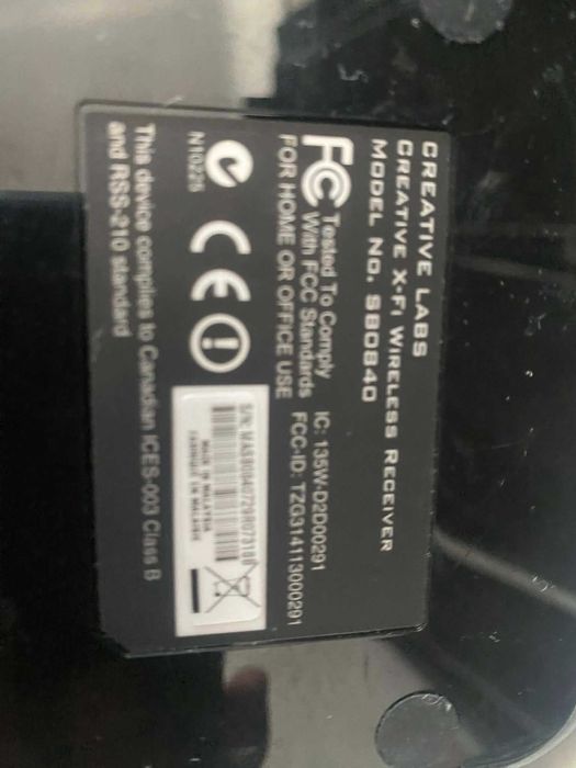 Sistem Audio Creative Sound Blaster X-Fi Wireless + Placă de sunet externă - Raritate