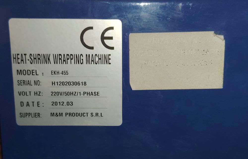 Mașină de ambalat în folie termocontractibilă EKH-455 – 220V – Stare bună
