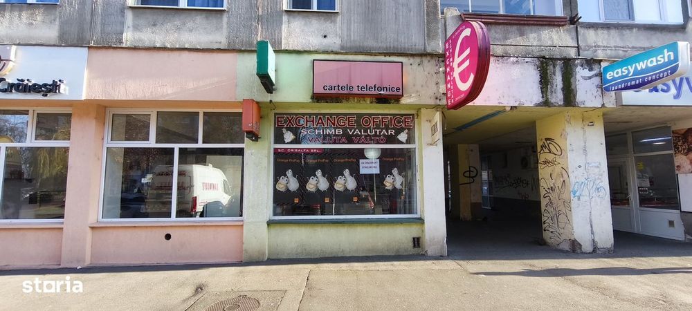 Sp. com. Dambu, 30 mp, vad pietonal, vitrina la bulevard