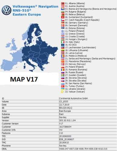 Actualizare Harti Navigatie RNS 510 VW Skoda Seat