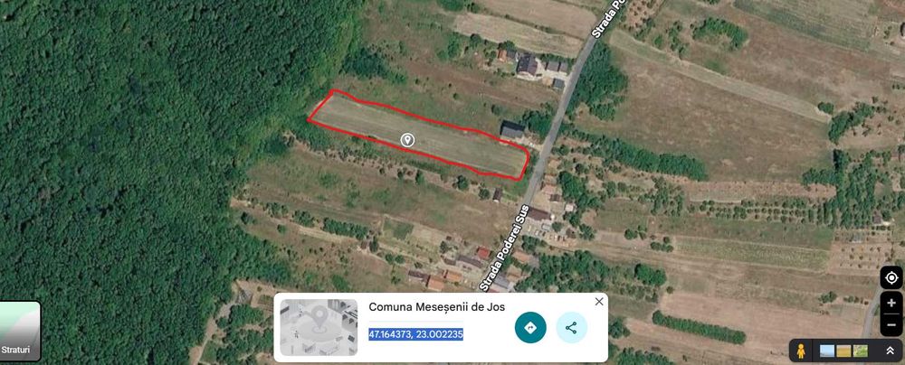 Teren 4.000 mp (40 ari) în Aghireș – la liziera pădurii