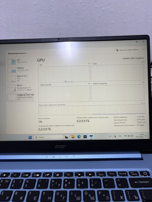 Ноутбук Acer swift