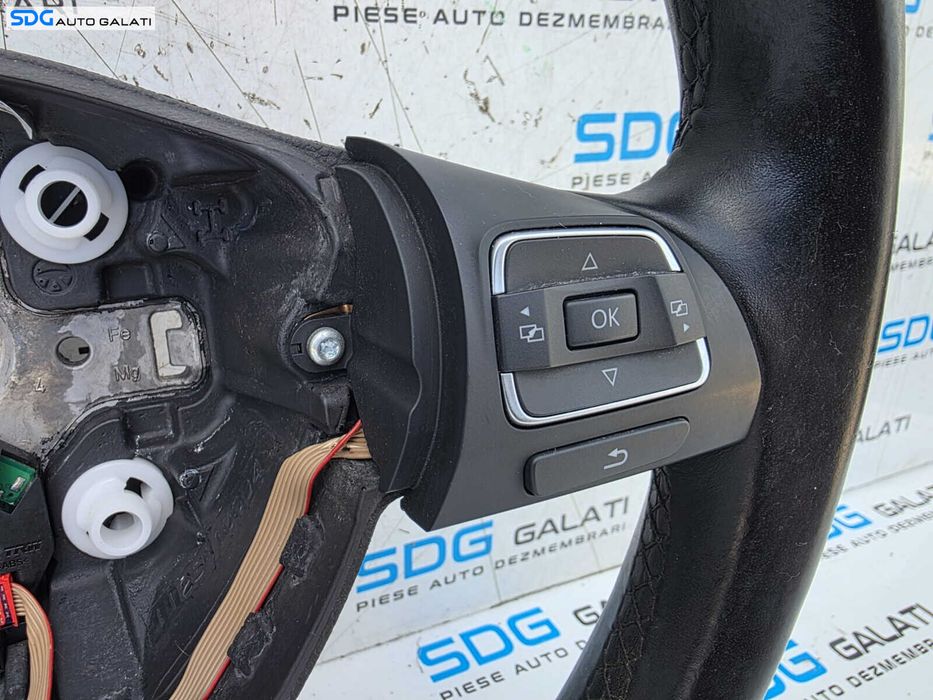 Volan Piele 3 Spite FARA Airbag cu Comenzi Volkswagen Passat CC 2009 - 2012 [Q2045]