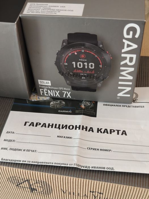 Перфектен  Garmin Fenix 7X Solar