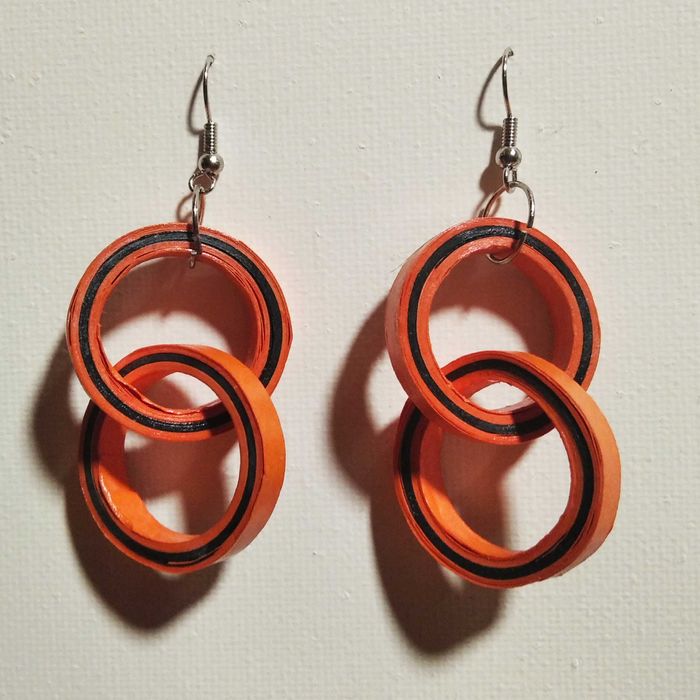 Обици - квилинг техника