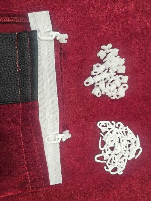 Пердета за камиони БОРДО бродирани комплект кукички тип холандско чело