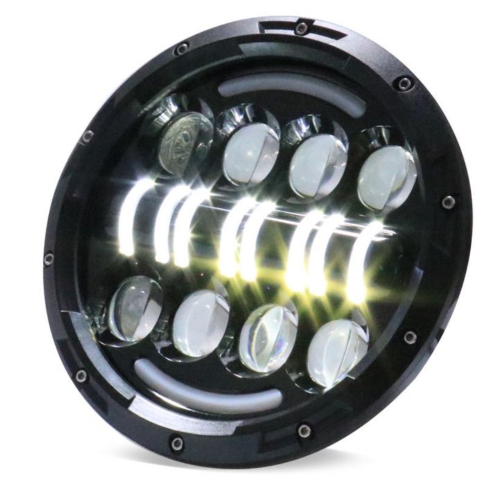 Far Moto Rotund 18cm DRL Led Cafe Race Bobber Naked Metal Custom A784