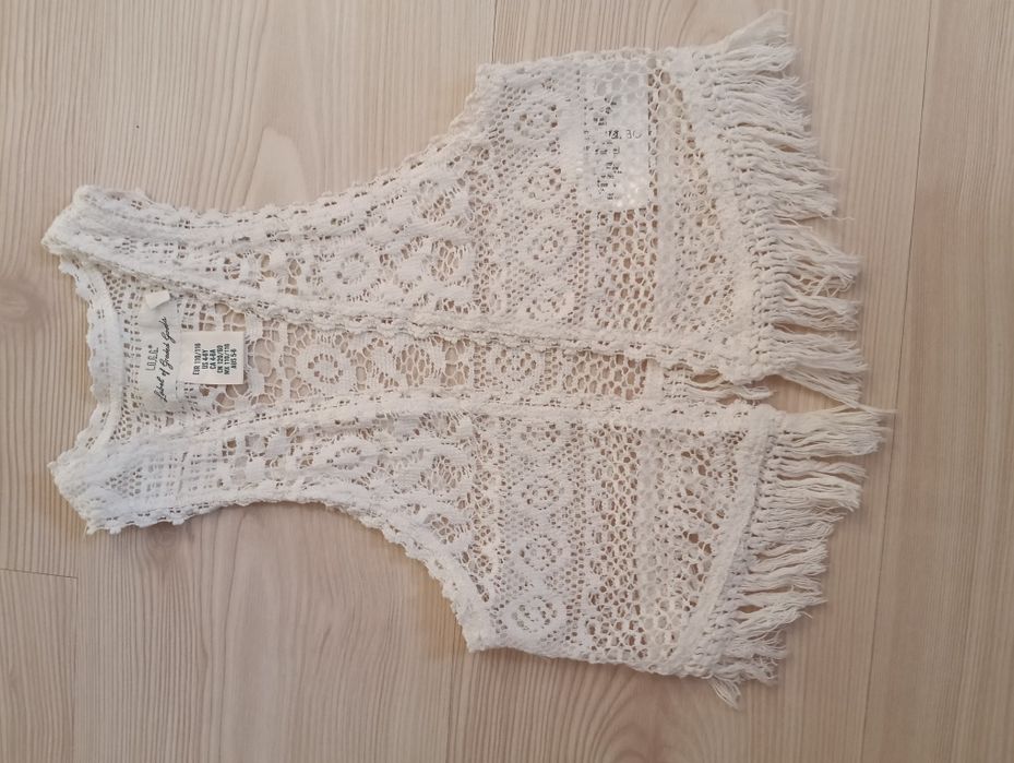 Vestă dantelă și jeans fete