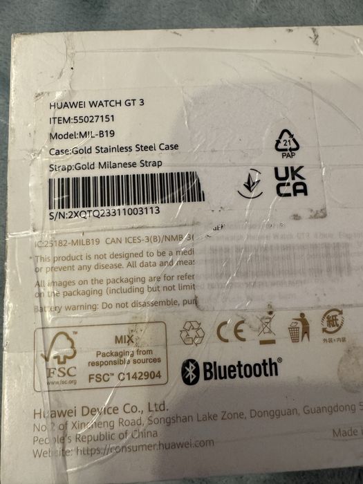 Huawei Watch 3 42mm Gold Milanese