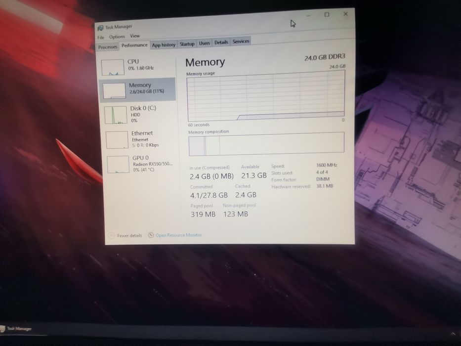 Pc Gaming 24GB DDR3 320Gb Rx550 4GB DDR5