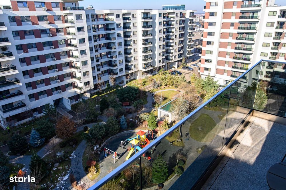 Apartament spatios | 2 camere de inchiriat | 4City North | Terasa pano