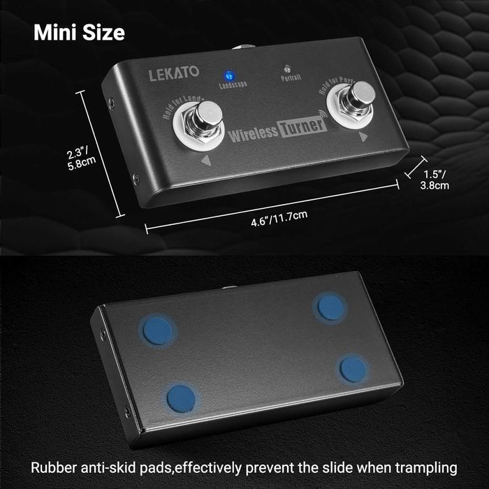 LEKATO Bluetooth педал за превключване на страници за таблети,телефони