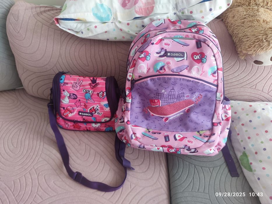Ученическа раница и чанта за храна Gabol