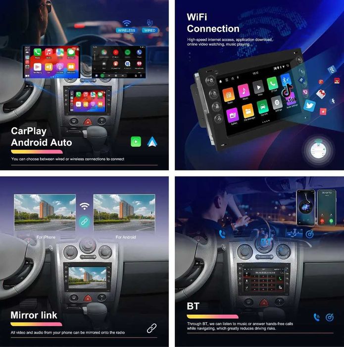 Мултимедия Двоен дин за Renault Megane 2 Навигация плеър Android