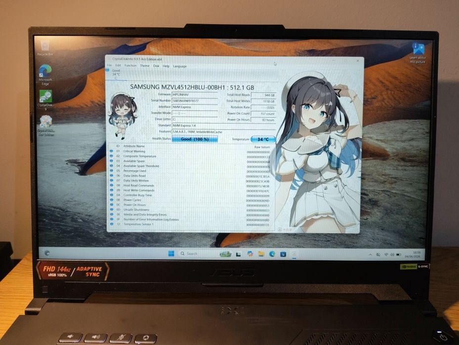 ASUS TUF Gaming F15 FX507VU – i7-13620H, RTX 4050, 16GB RAM, SSD 512GB