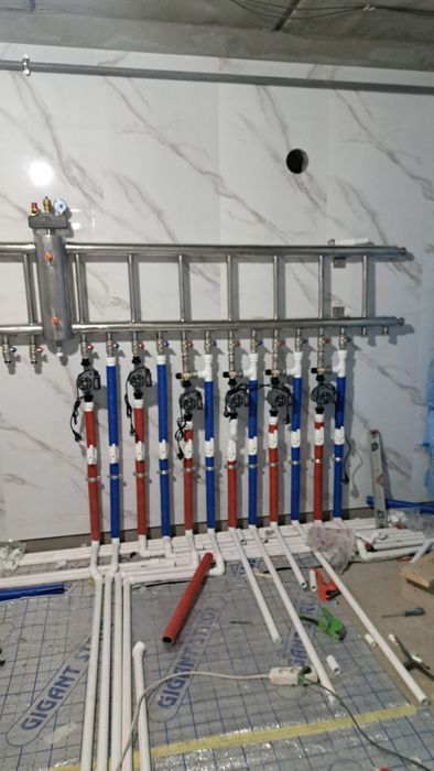 Установка Солночный панель + сантехника