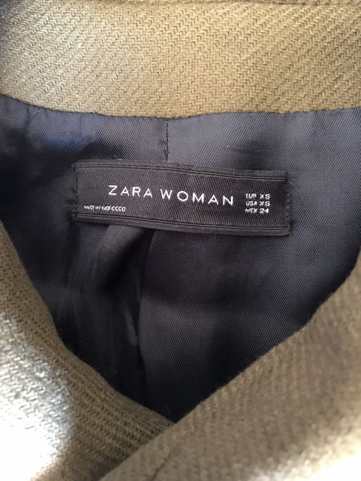 Zara каки палто с капси, XS