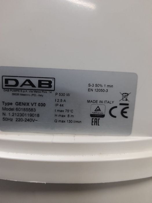 Statie pompare ape uzate DAB GENIX VT 030