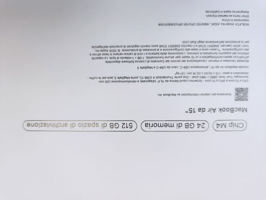 НОВ! Apple MacBook Air 2025 15" M4 10C/10G 24RAM 512SSD