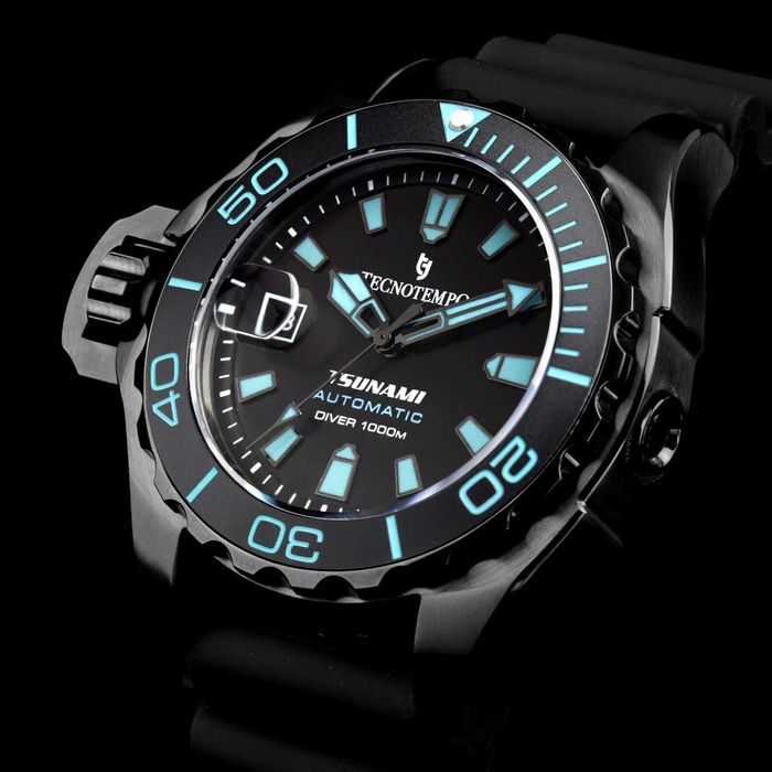 Автоматичен професионален водолазен часовник 1000M "Tsunami"