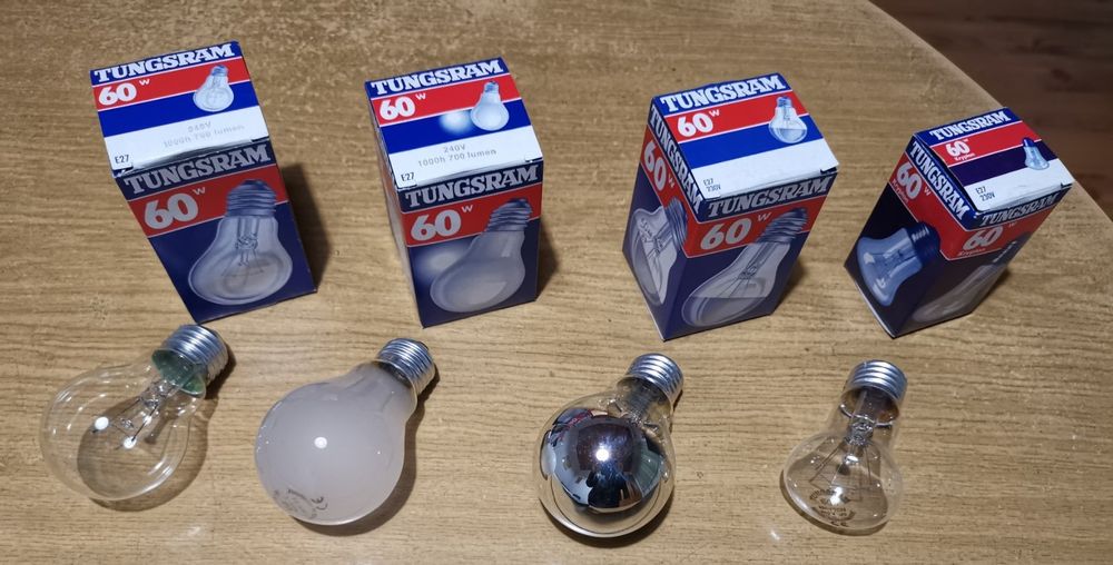 Крушки с нажежаеми жички, енергоспестяващи , халогенни, живачни и др