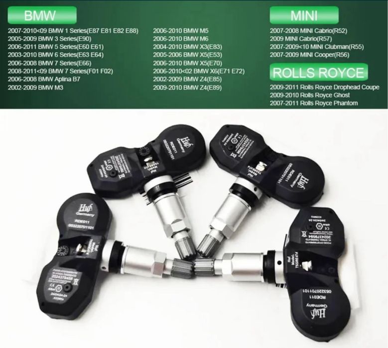 Set Senzori Presiune Roti Anvelope TPMS Jante Bmw Seria 3 5 6 7 X5 X6