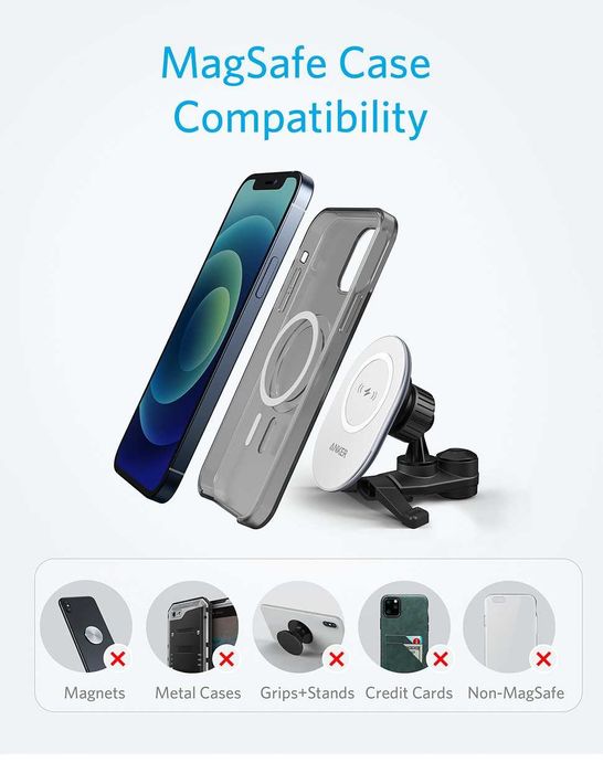 Anker PowerWave Магнитный Авто Держатель MagSafe iPhone 15 & 16 series