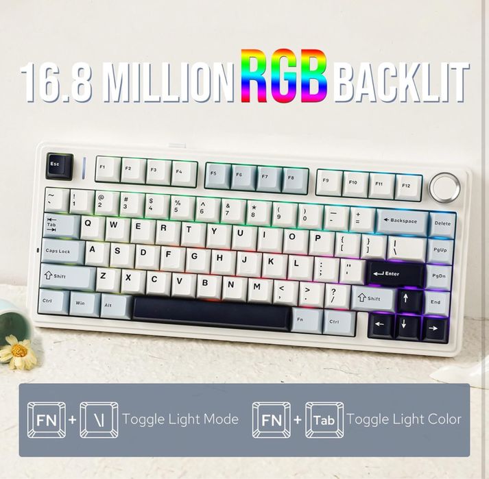 Tastatura mecanica Epomaker x Aula F75 RGB , 2.4 Ghz