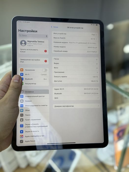 iPad Pro 11 dyum 128gb Wifi