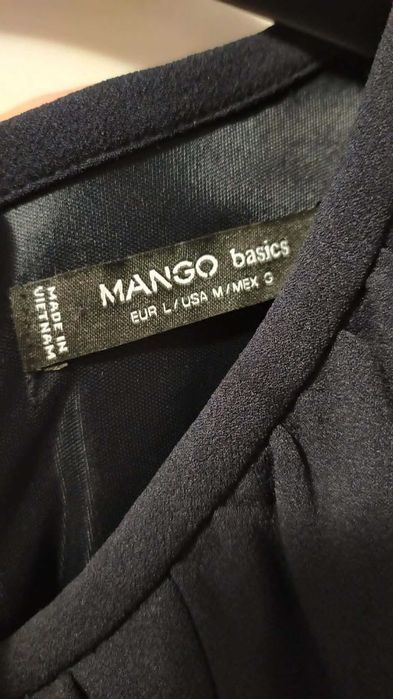 Дамска рокля Mango, тъмноно синя, L